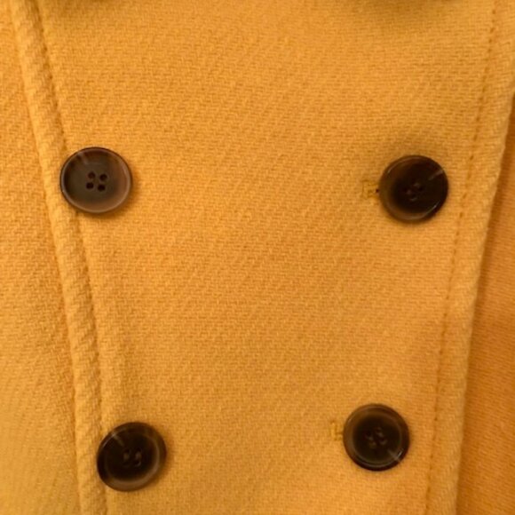 J.Crew Stadium Cloth Nello Gori Gold/Yellow Double-Breasted Wool Peacoat Size 2P - Picture 7 of 9